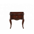 High quality solid wood accent bedside lightstand table with drawers